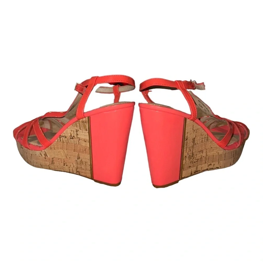 Antonio Melanie Wedge Heel Shoe Women’s Pink Coral Size 7.5 - Picture 7 of 8